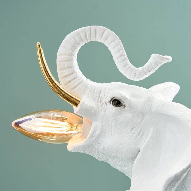 Lampe de table Éléphant Dumbo Blanc/Or