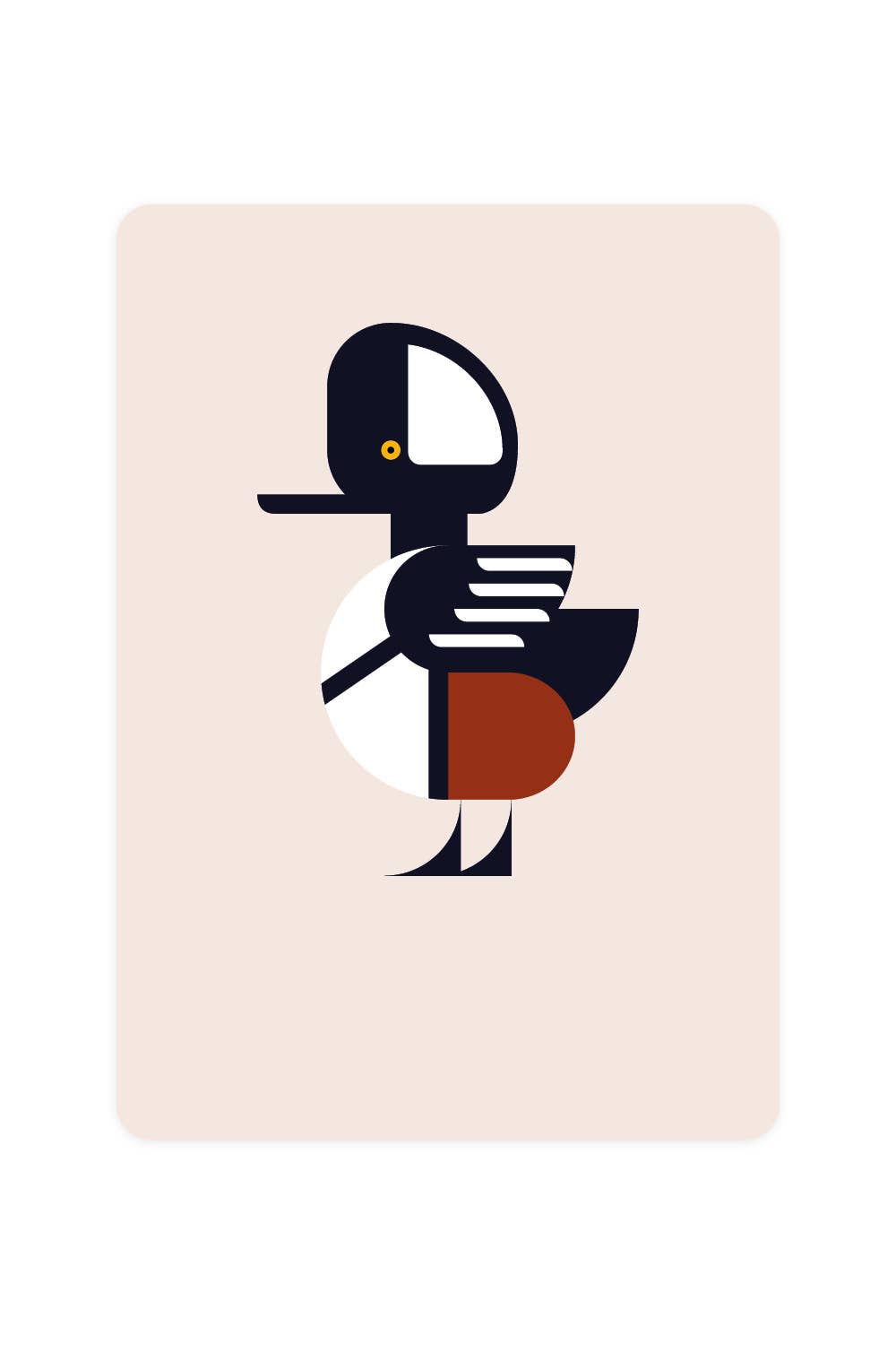 Postcard with Sawbill cockade