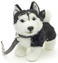 Peluche Chiot husky, debout avec laisse Uni Toys