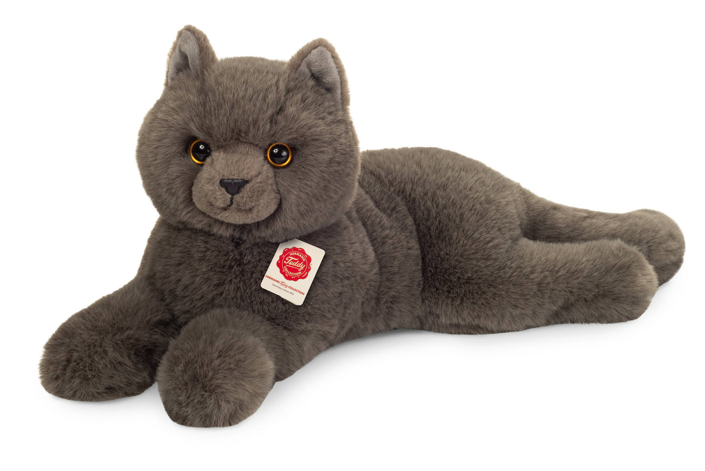 Peluche Chat chartreux couché
