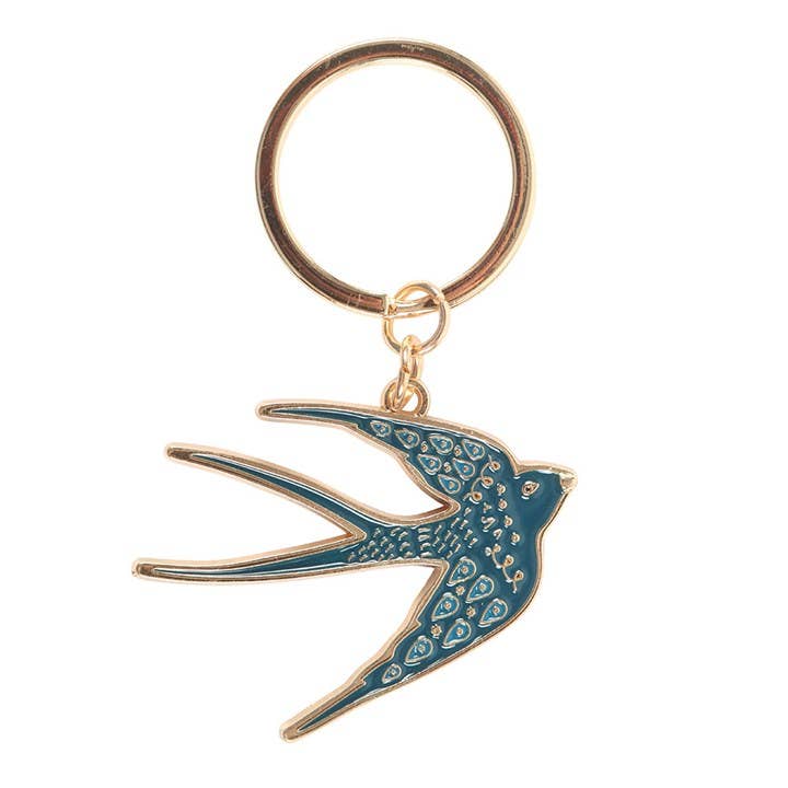 Porte-clés Hirondelle Écarte Tes Ailes Bleu