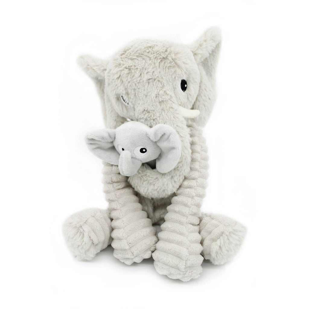 Peluche éléphant Dimoitou maman et son bébé gris clair – Les Ptipotos
