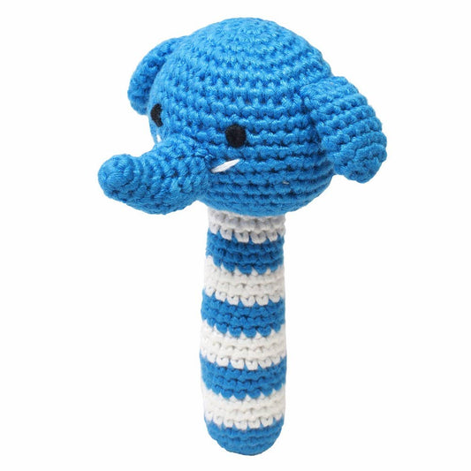 Hochet éléphant bleu