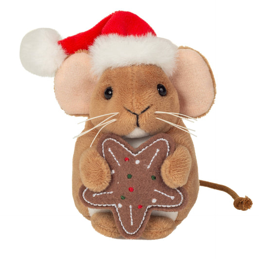 Christmas Mouse Plush with Cookie