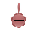 Porte-sucette en silicone Fleur brique