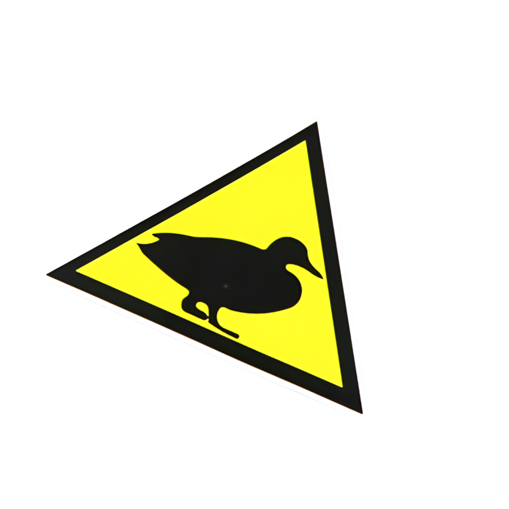 Enten-Warnaufkleber