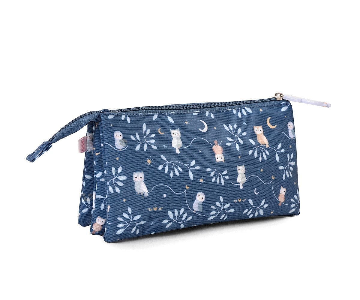 Trousse à Crayons 3 Compartiments Forêt Magique