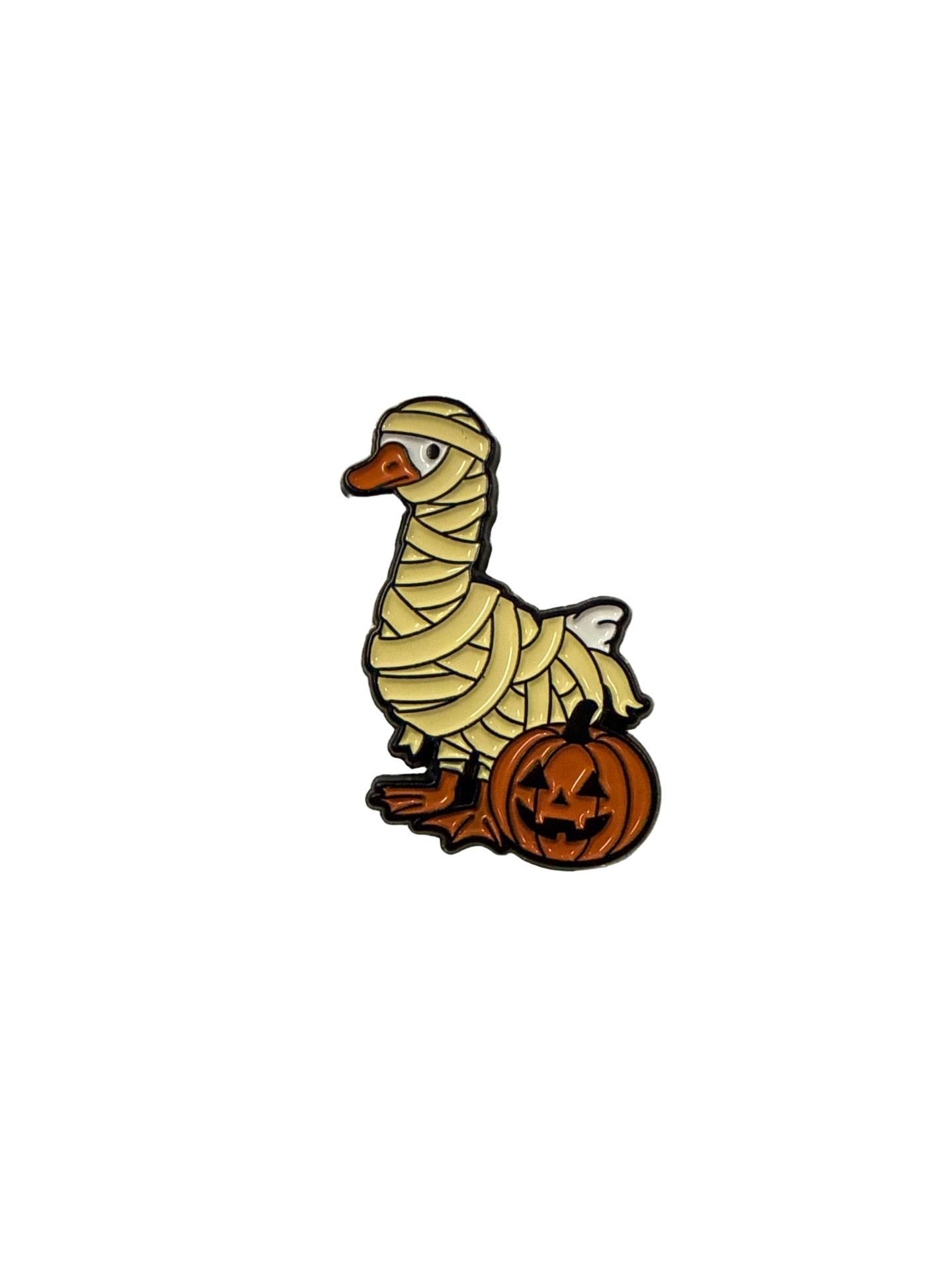 Photo produit - Pin's Canard Blanc Momie d’Halloween