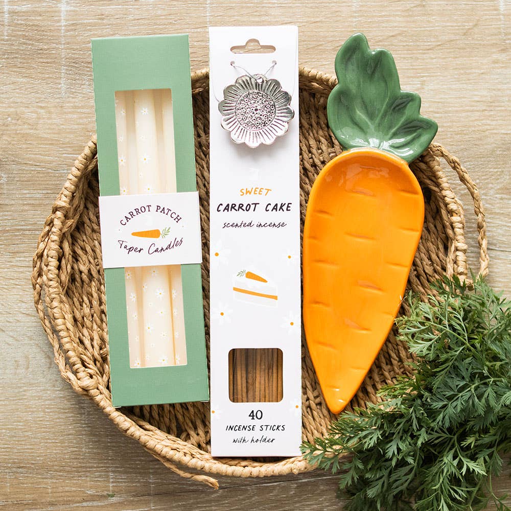 Ensemble de 3 bougies motif Marguerites “Carrot Patch”