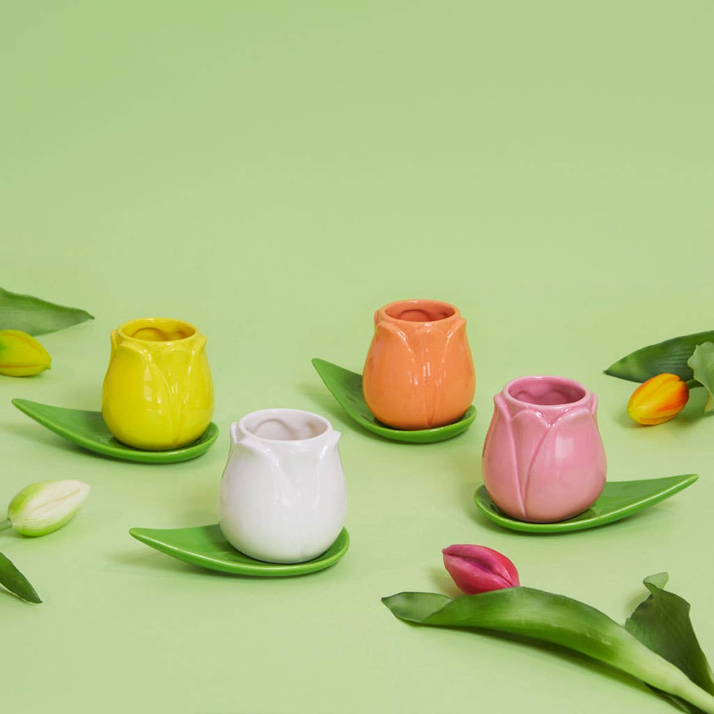 Tulip coffee cup set
