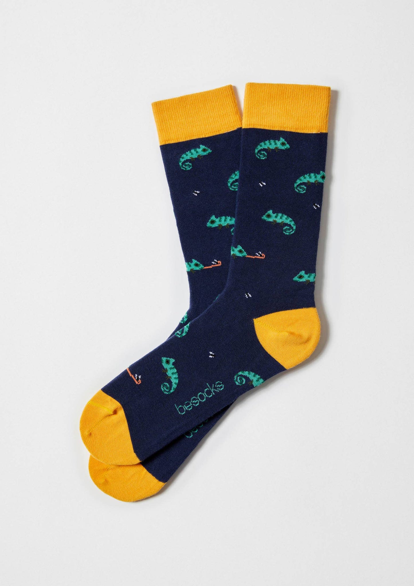 BeChamaleon Blue - Chaussettes en coton biologique à 100%