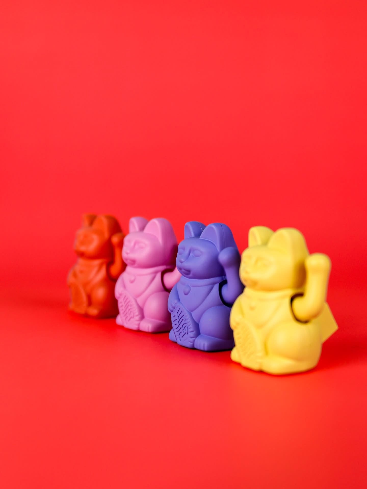 Mini Rød Lucky Cat