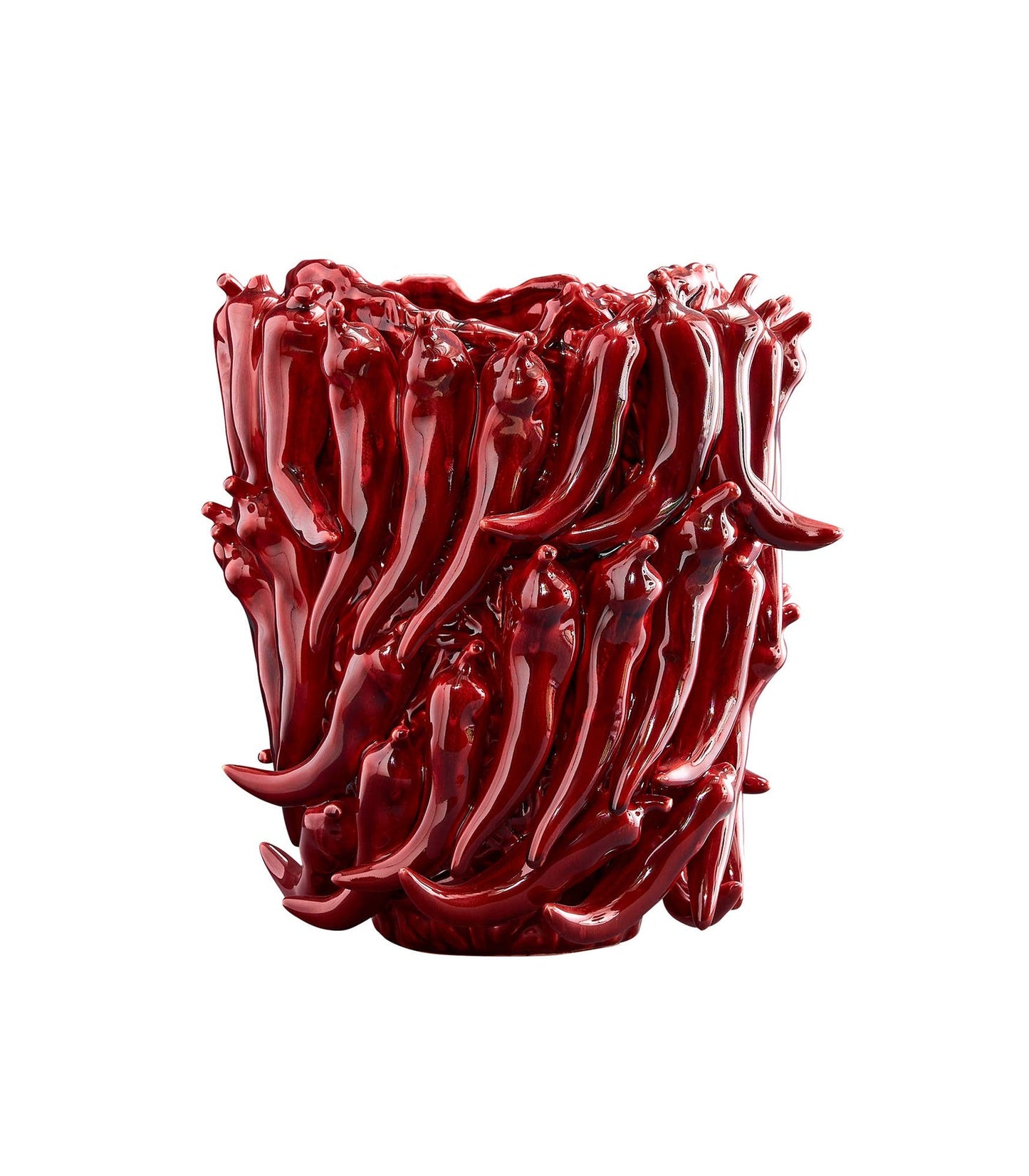 Chili-Vase, burgunderrot