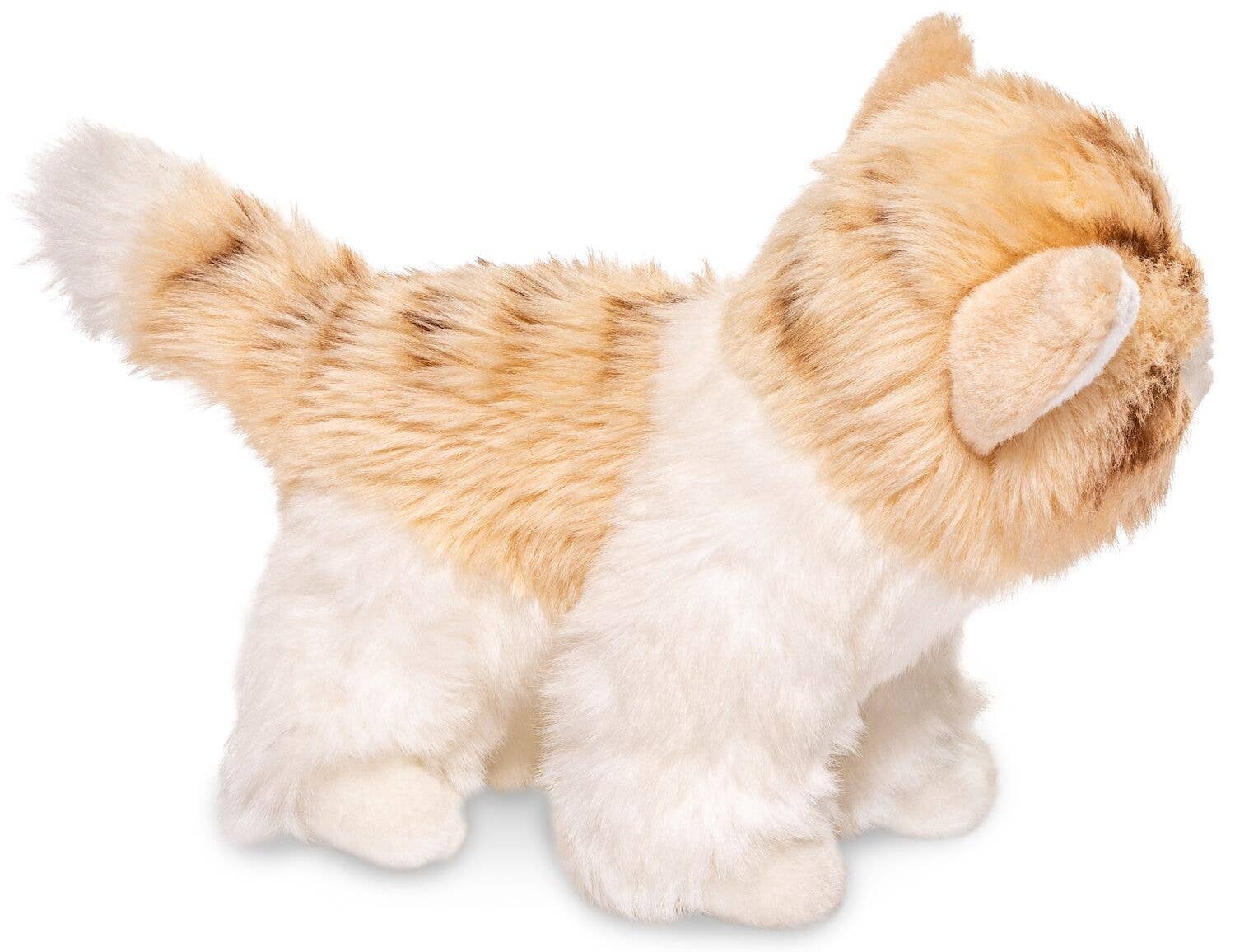 Peluche chaton beige debout-blanc Uni Toys