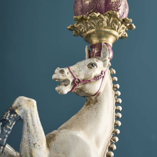 Chandelier Cheval de Cirque Blanc
