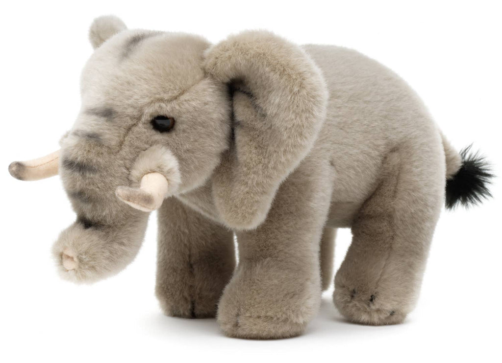 Éléphant, debout, 31 cm (longueur), peluche Uni Toys