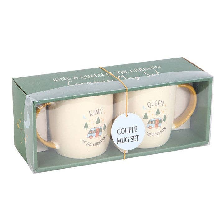 Couple de Mug « Renne et Roi du Camping »