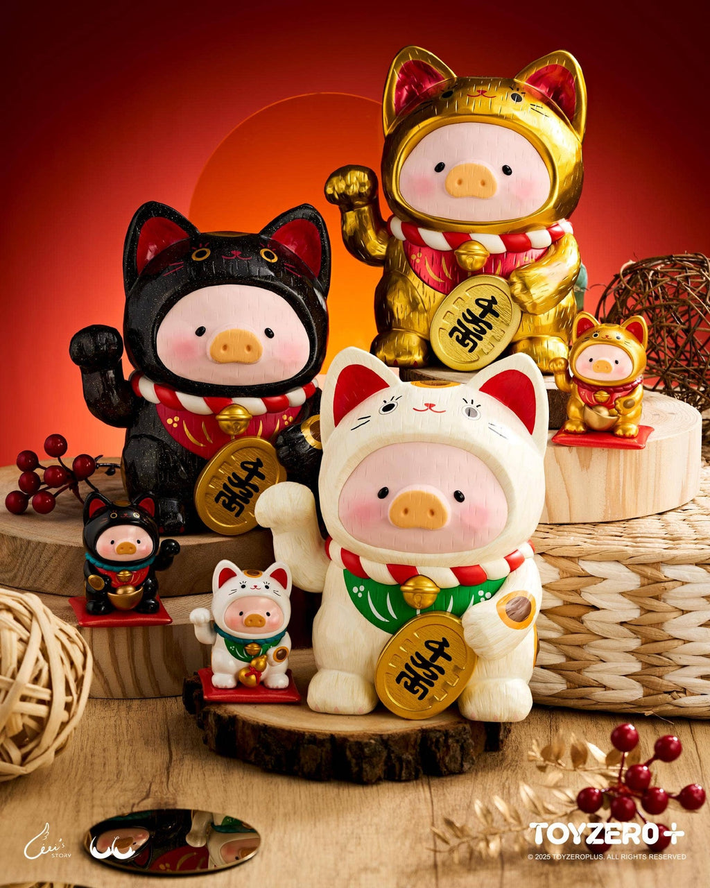 LuLu le Cochonnet - Maneki Lu (chat calico)