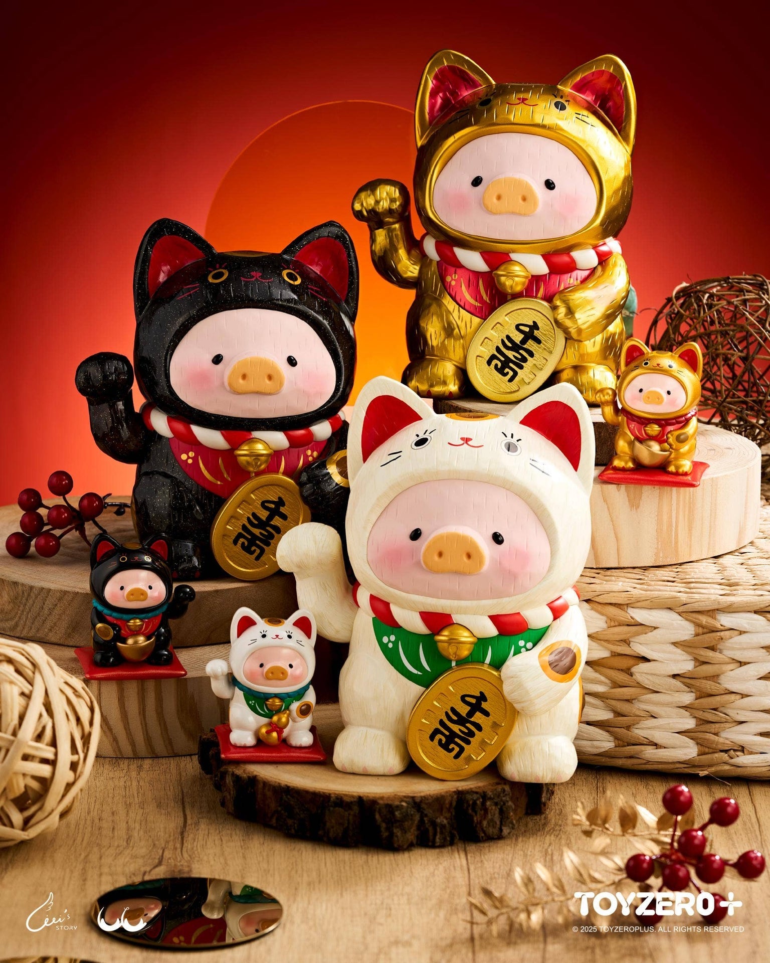 LuLu le Cochonnet - Maneki Lu (chat calico)
