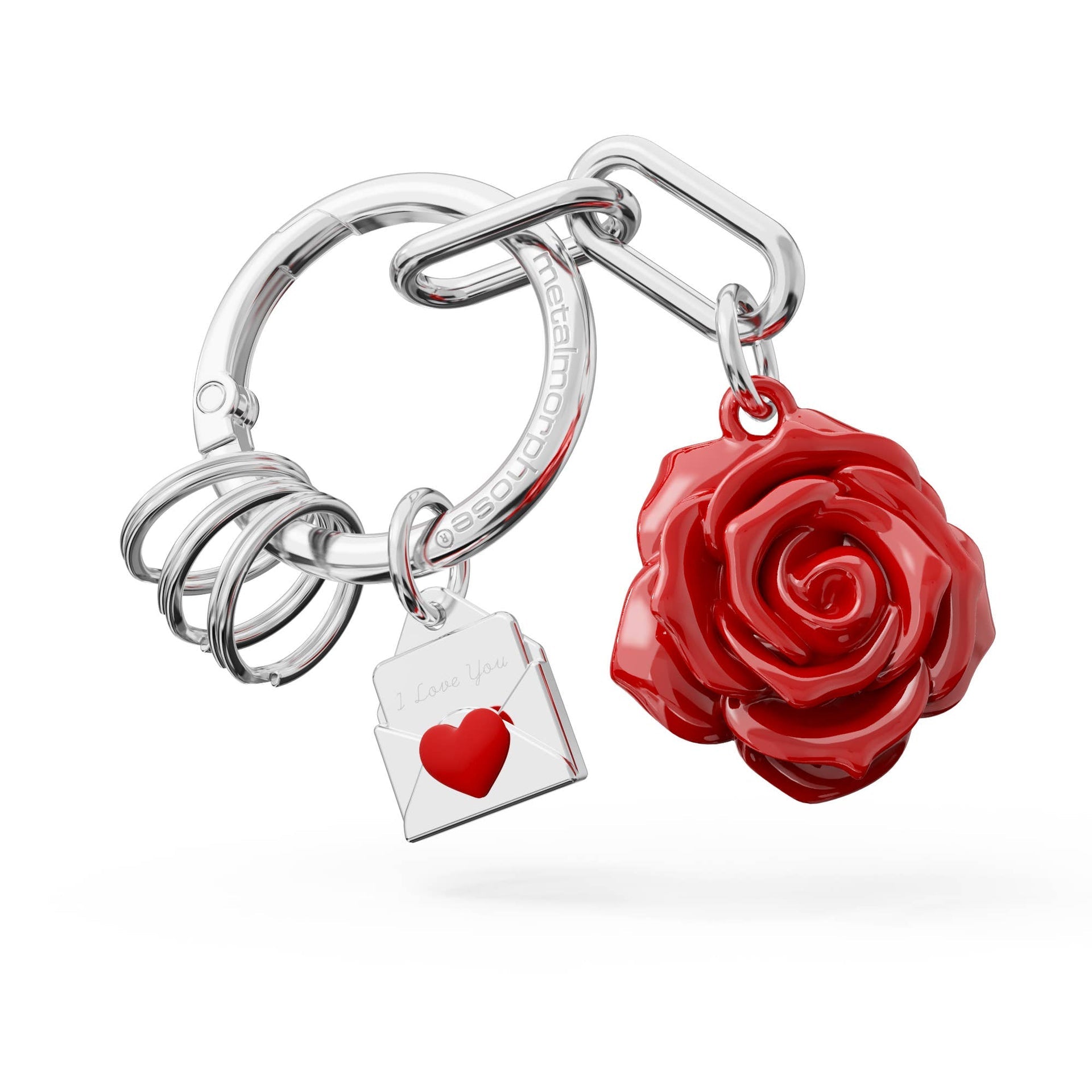 Porte-clés charms Rose