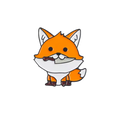 pins renard avec un couteau