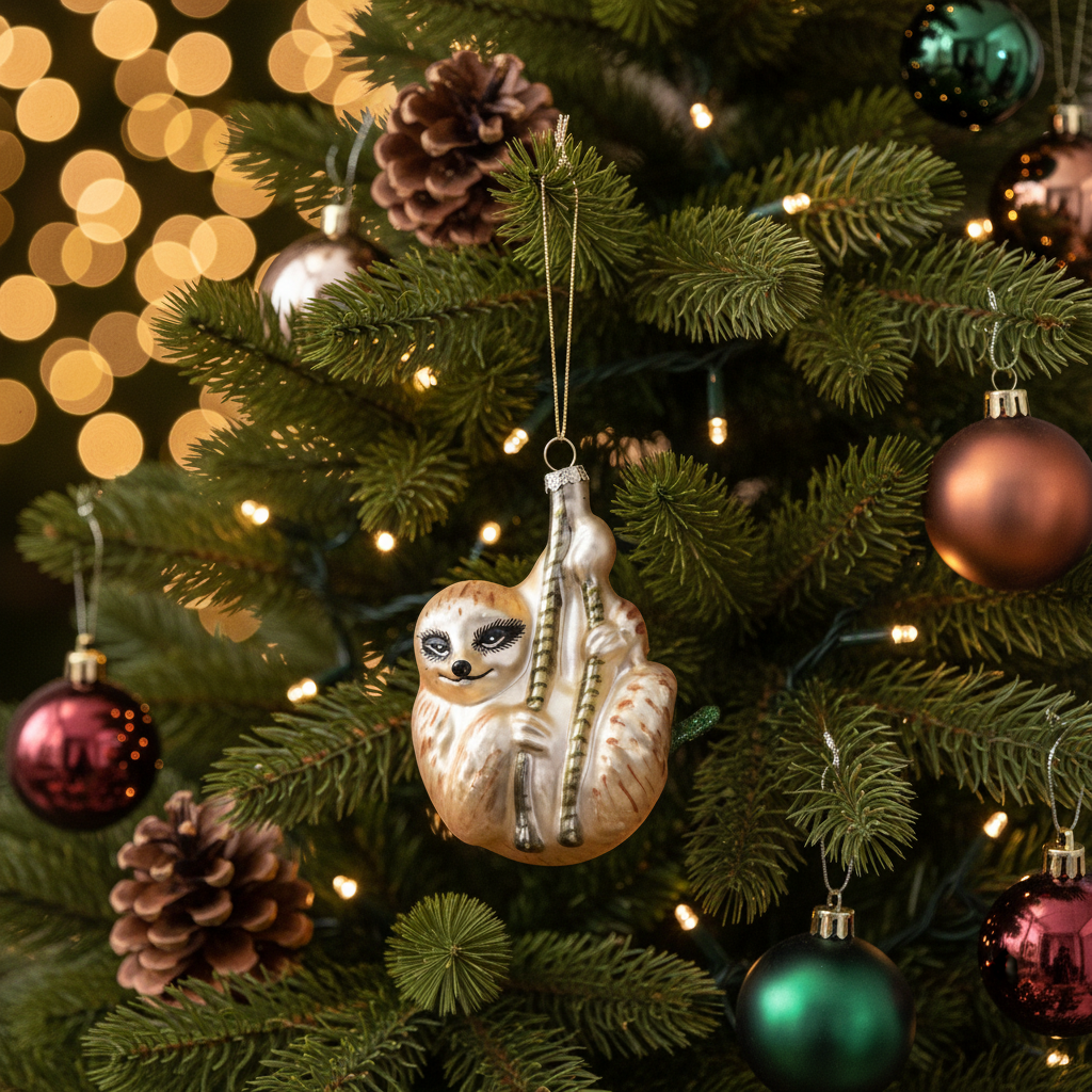 Sloth Christmas Ball