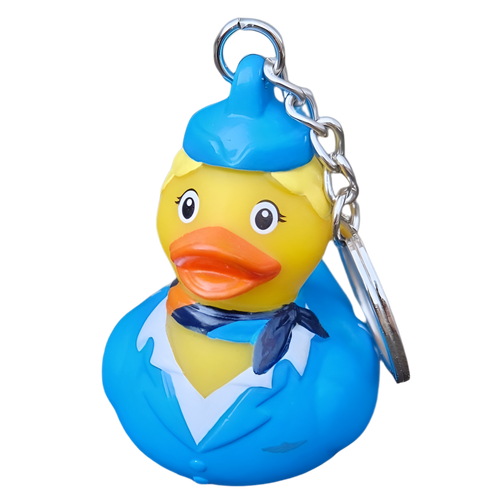 Porte-clés Canard Hôtesse de l'air Blonde - Dutch Ducky - vue 1