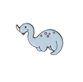 pins diplodocus avec couteau