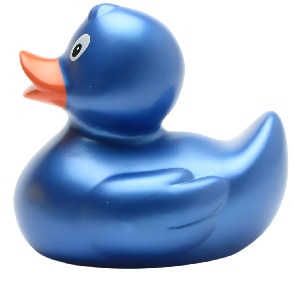 Metallic blauwe eend