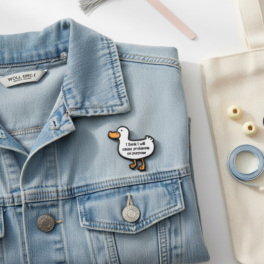White Duck Pin "Jeg tror, ​​jeg vil skabe problemer med vilje"