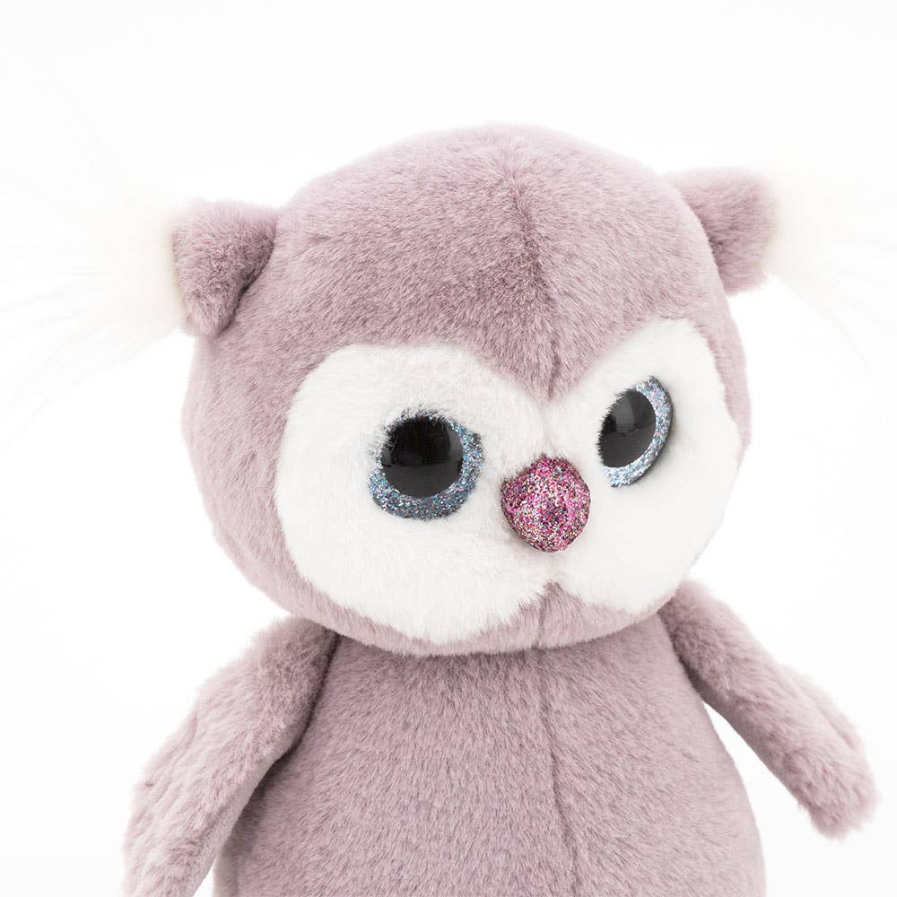 Peluche Fluffy la Petite Chouette Violette - 22 cm - 0+