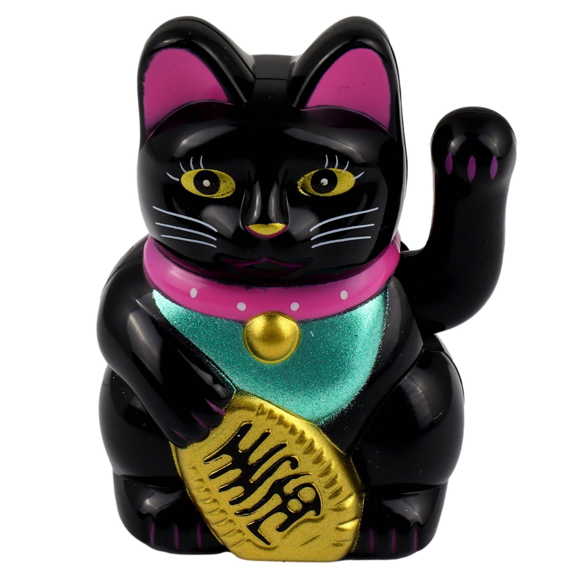 Mini Chat chanceux solaire noir 5cm