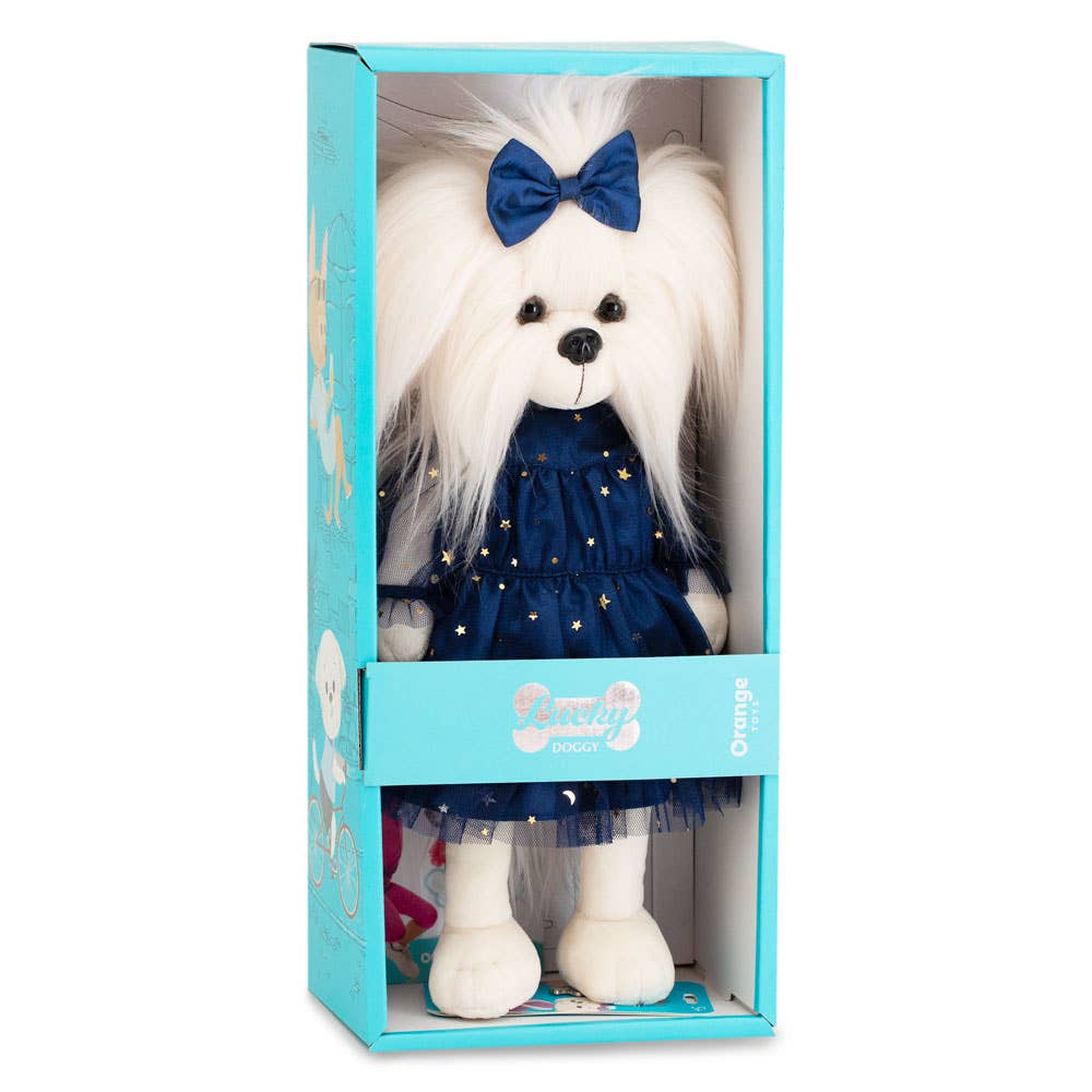 Poupée chien Lucky Mimi : Ciel étoilé - 38 cm