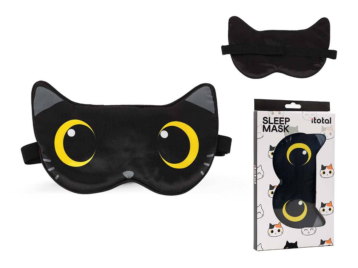 Schlafmaske Schwarze Katze