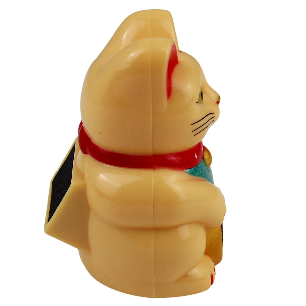 Mini Chat chanceux solaire beige 5cm