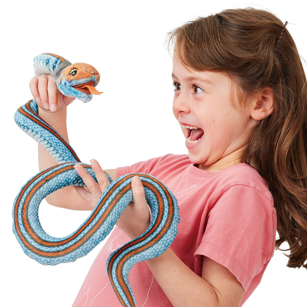 Marionnette à main San Francisco Jarter Snake 3210/Jarter Snake Folkmanis réaliste