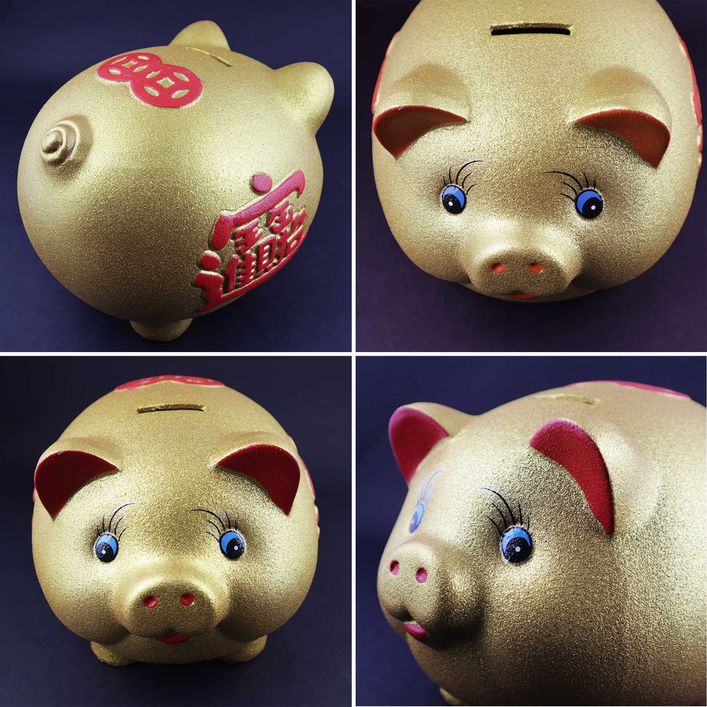 Goldenes Glückssparschwein