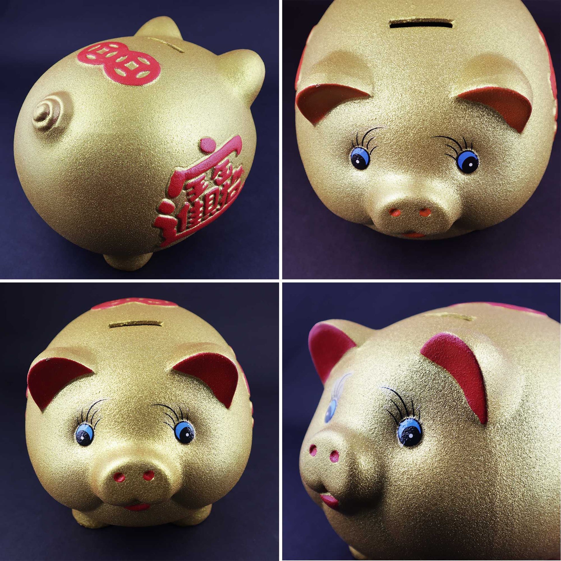 Goldenes Glückssparschwein