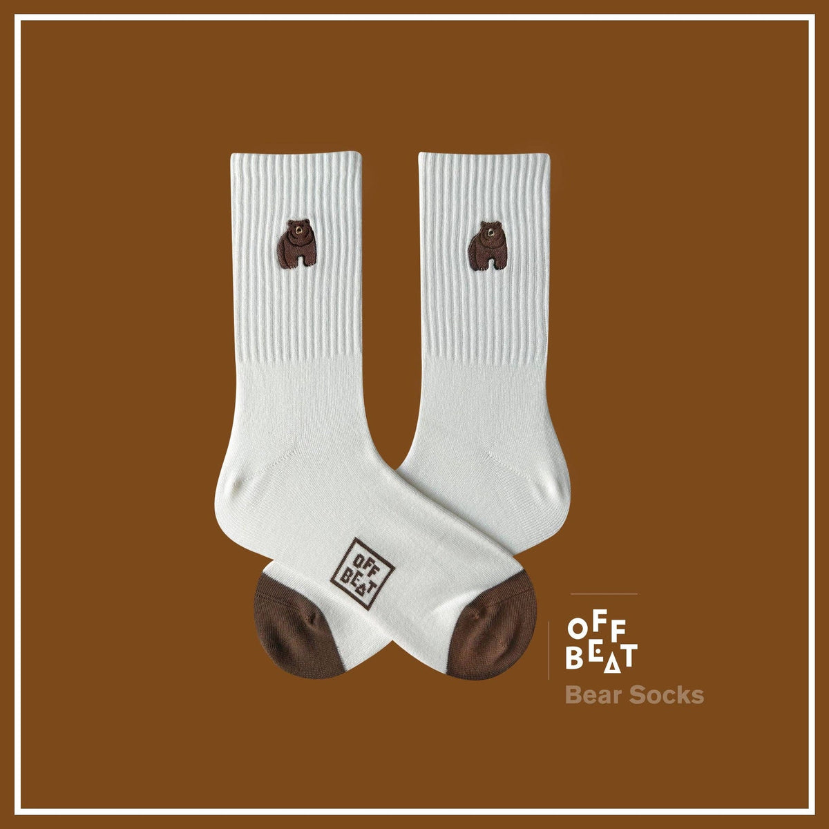 Bestickte Socken Bär
