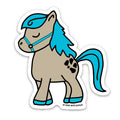 sticker petit poney kiss and punch stick114 10999116