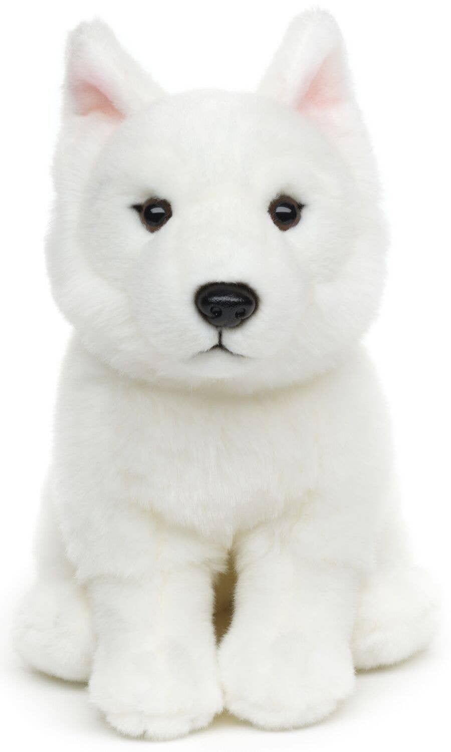 Chiot berger suisse blanc, sans laisse - jouet en peluche Uni Toys