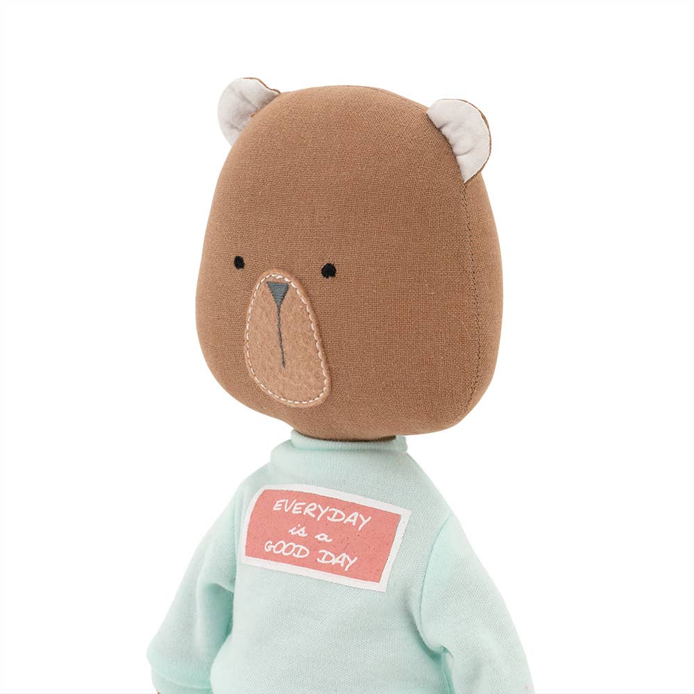 Oscar l'Ours en peluche : ensemble vêtements et queue de sirène - 29 cm