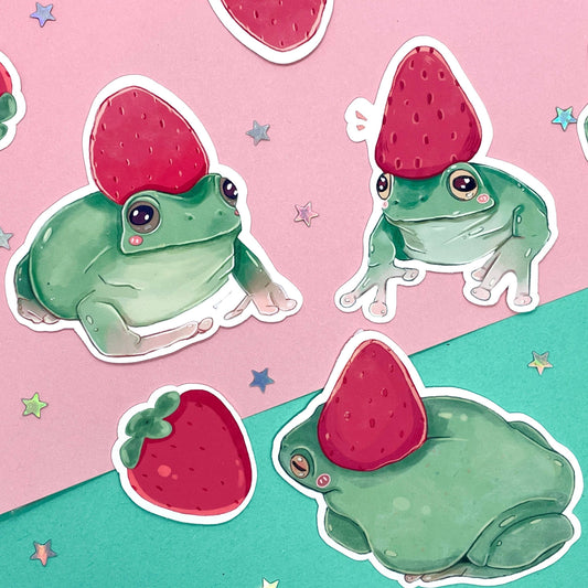 Strawberry Frog Sticker Pack