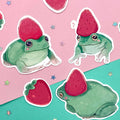 Aardbeienkikker stickerpakket