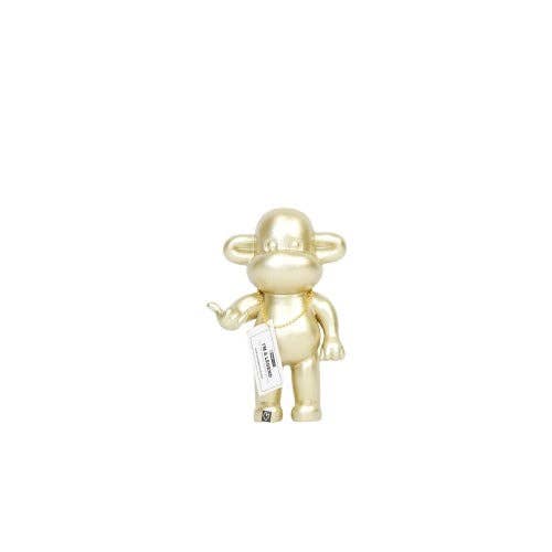 Ornament - Hanging Loose Monkey Figurine 'The Legend' - Polyresin - Gold - 11x7x19cm