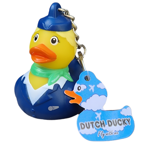 Porte-clés Canard Hôtesse de l'air Blonde - Dutch Ducky - vue 2
