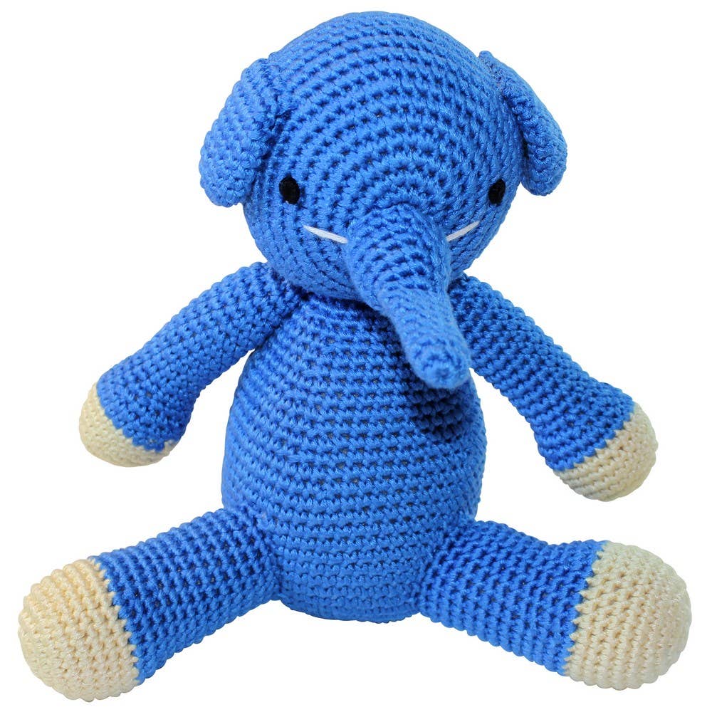 XL Häkelplüschtier – Blauer Elefant