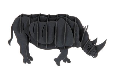 3D Paper Model: RHINOCÉROS 11x6x3,5cm, en sachet 10,5x21x0,5cm