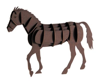 3D Paper Model: CHEVAL 12x9x4,5cm, en sachet 10,5x21x0,5cm