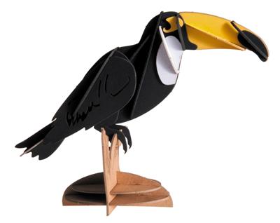 3D Paper Model: TOUCAN 15x10,5x5,5cm, en sachet 10,5x21x0,5cm